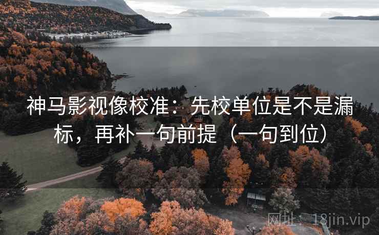 神马影视像校准：先校单位是不是漏标，再补一句前提（一句到位）